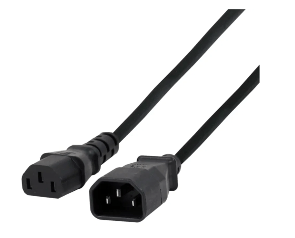 1M IEC Male - IEC Female Cable